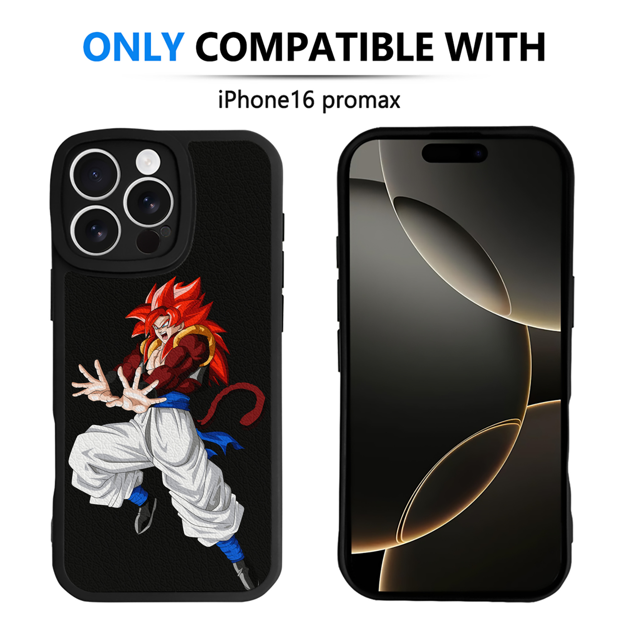 （画像用） ドラゴンボール 孫悟空（そん ごくう）Son Goku カカロット DRAGON BALL Kakarotto 【iPhone 16シリーズ対応】シリコンスマホケース（レザー調） 材質：シリコン